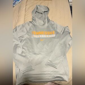 Nike Men's Gray and Orange Tennessee Basketball Hoodie